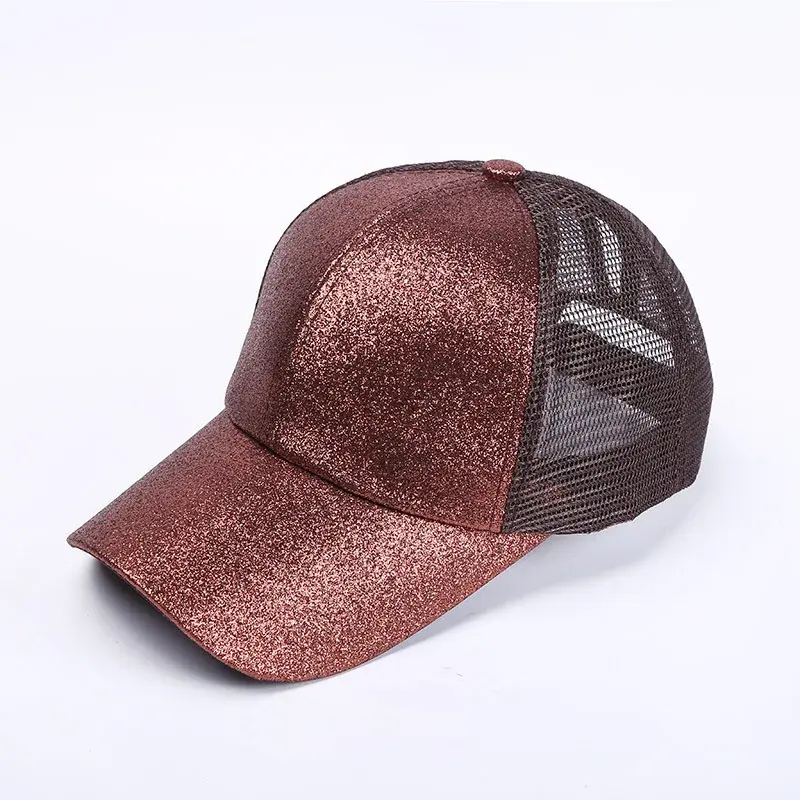 Fashionable Streetwear Baseball Cap Breathable Glitter Sunshade Hat Logo Print Summer Hat with Bill for Outdoor Activities