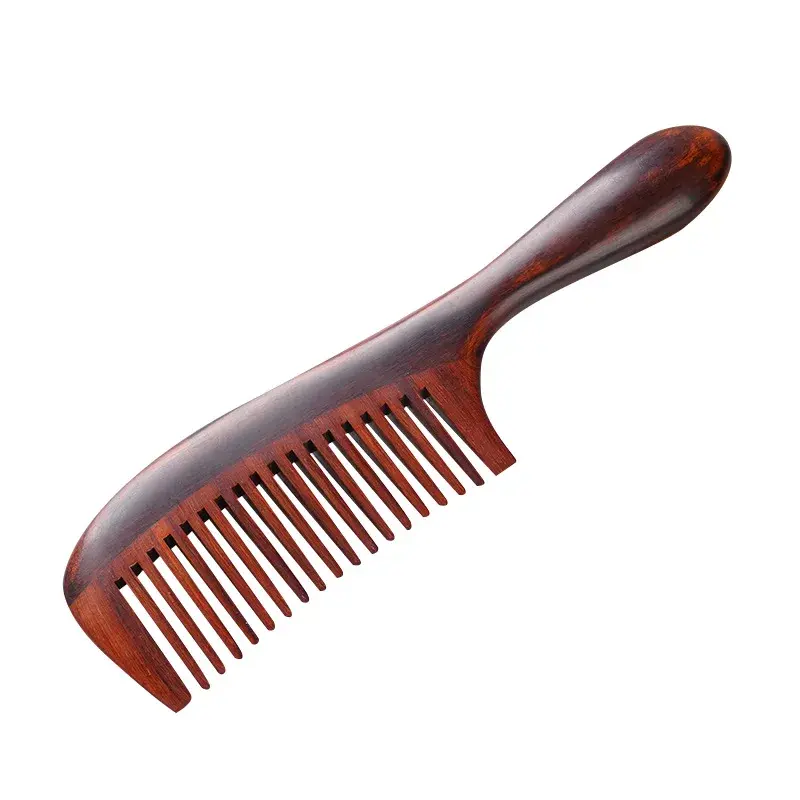 Portable Natural Rosewood Comb for Home Massage Personal Use Multi-Specification Engraving Straight Hair Rosewood Comb