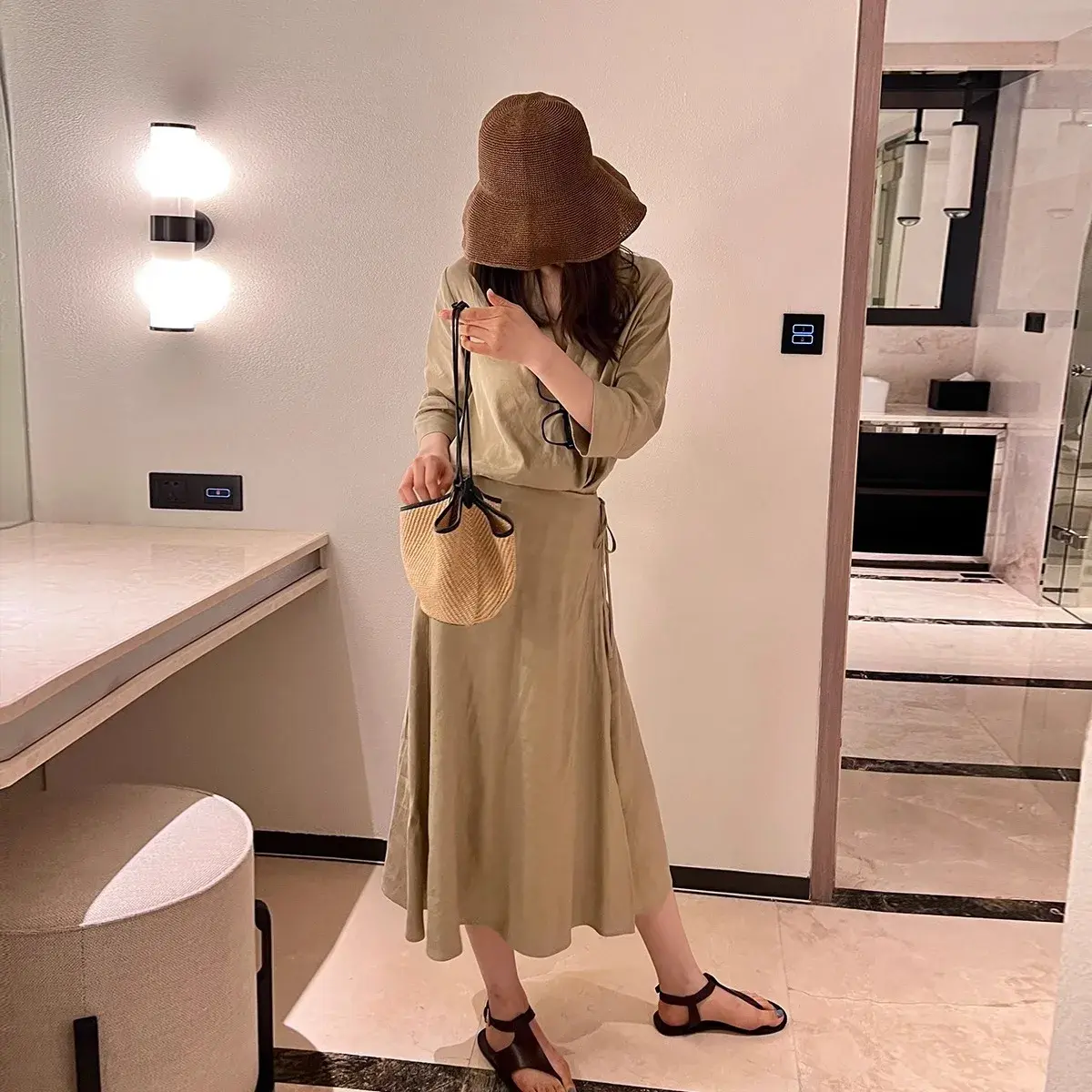 Handmade Designer Straw Hat Foldable Sun Hat Korean Style Big Brim UV Protection Sunshade Hat Versatile for Women