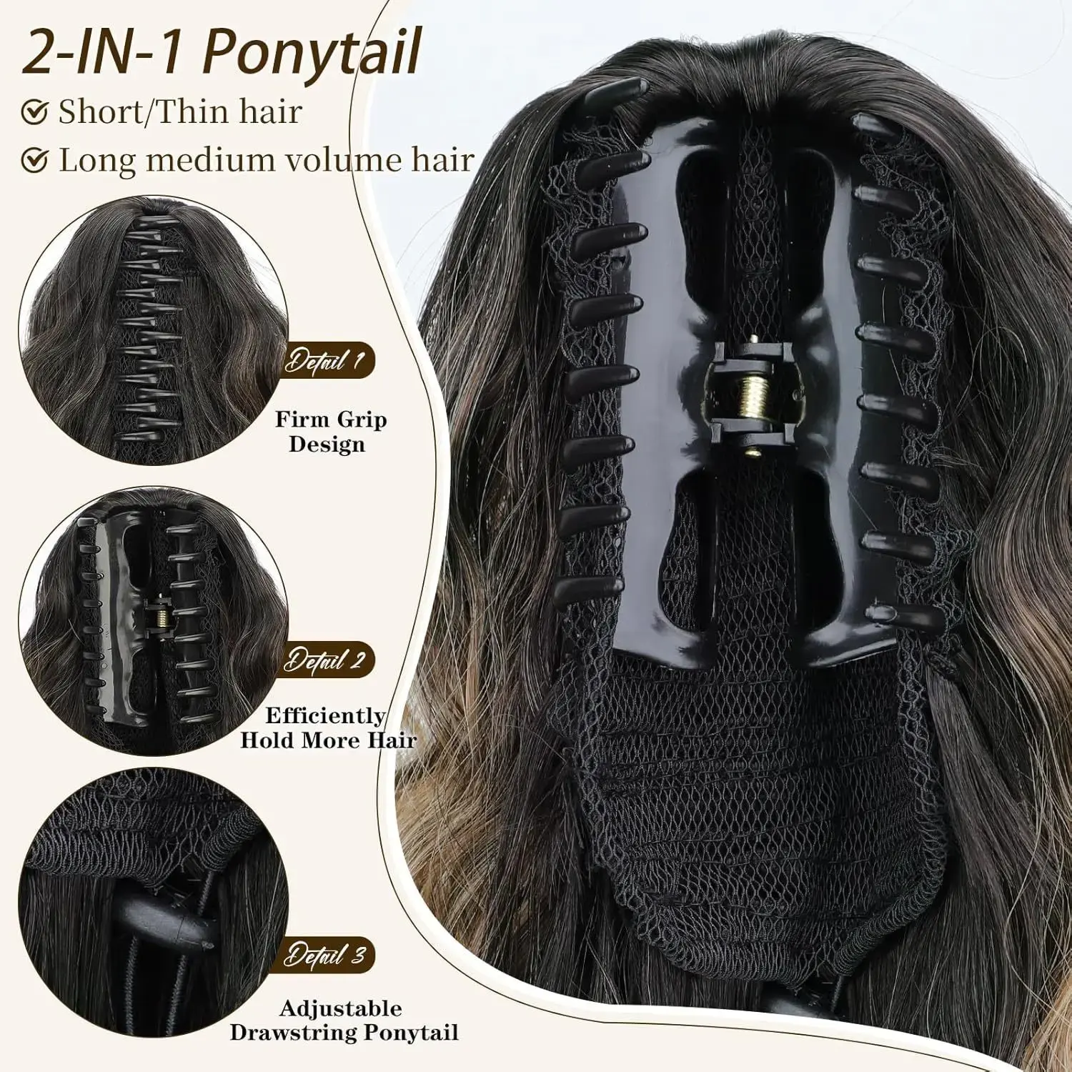 Long Braid Wig with Corn Curling Tail Clip Cross-Border Fake Hair from Xuchang Full Body Fiber Hair Extensions Asian Style