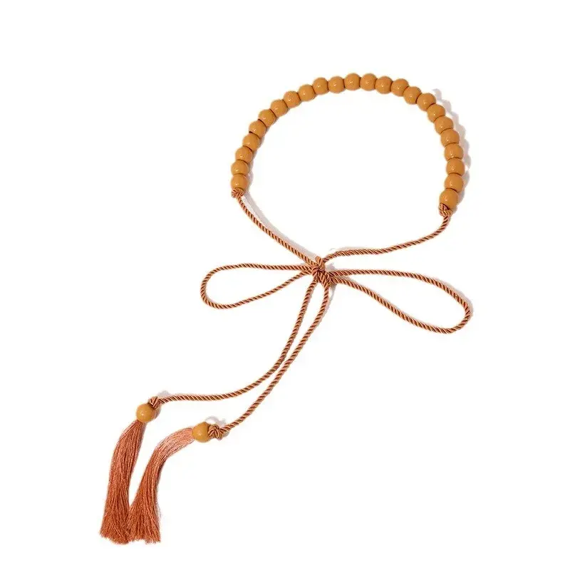 Ethnic Style Belt2024 New High-End Feelfringed Long Women's Waist Belt Latin American Design Fashionable Accessory