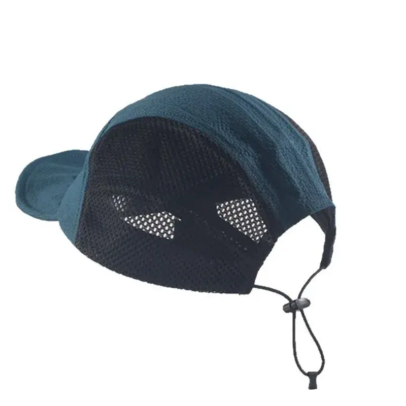 Spring Summer New Style Quick Dry Solid Color Baseball Caps Unisex Sun Protection Flat Brim Mesh Retro Outdoor Duckbill Hats