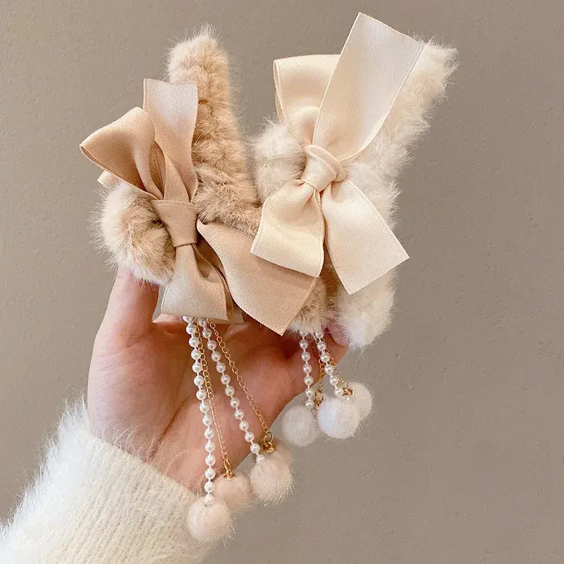 Fashionable Plush Hair Claw Sweet Gentle Versatile Hair Clip Daily Fresh Lady Style Hair Accessories Professional Salon Partitio