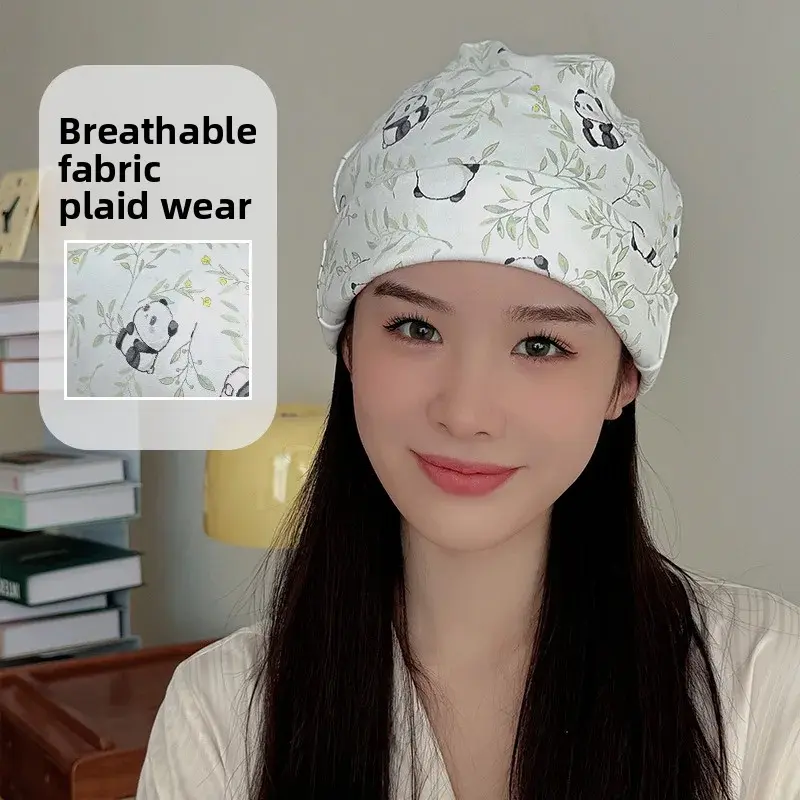 Pure Cotton Postpartum Hairband Summer Breathable Thin Headscarf Spring Autumn Protection Forehead Bun Headwear for Mothers