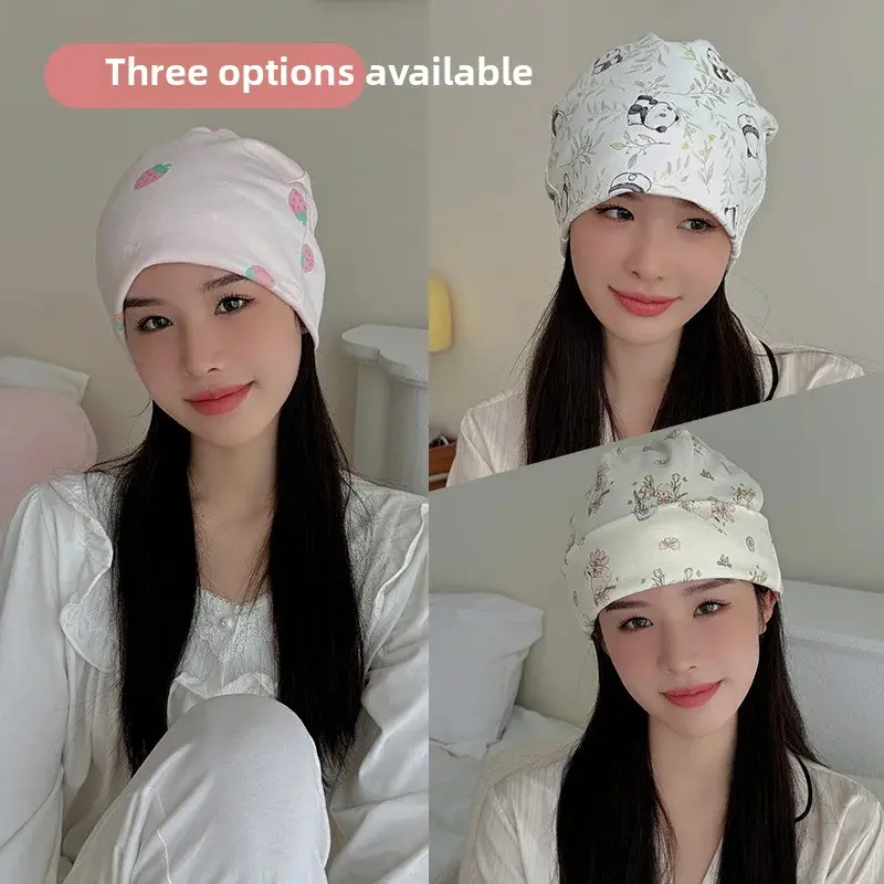 Pure Cotton Postpartum Hairband Summer Breathable Thin Headscarf Spring Autumn Protection Forehead Bun Headwear for Mothers