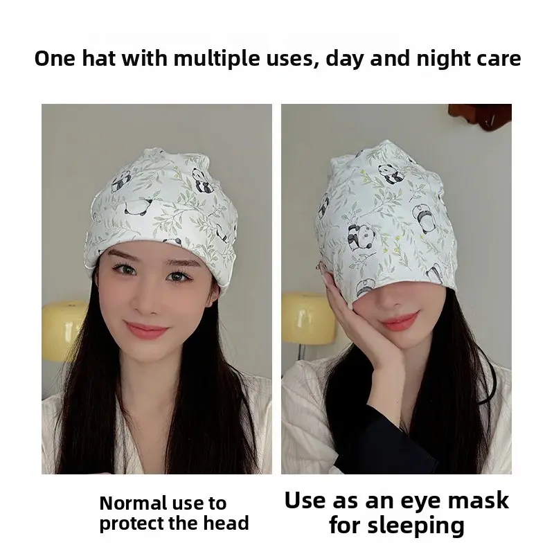 Pure Cotton Postpartum Hairband Summer Breathable Thin Headscarf Spring Autumn Protection Forehead Bun Headwear for Mothers