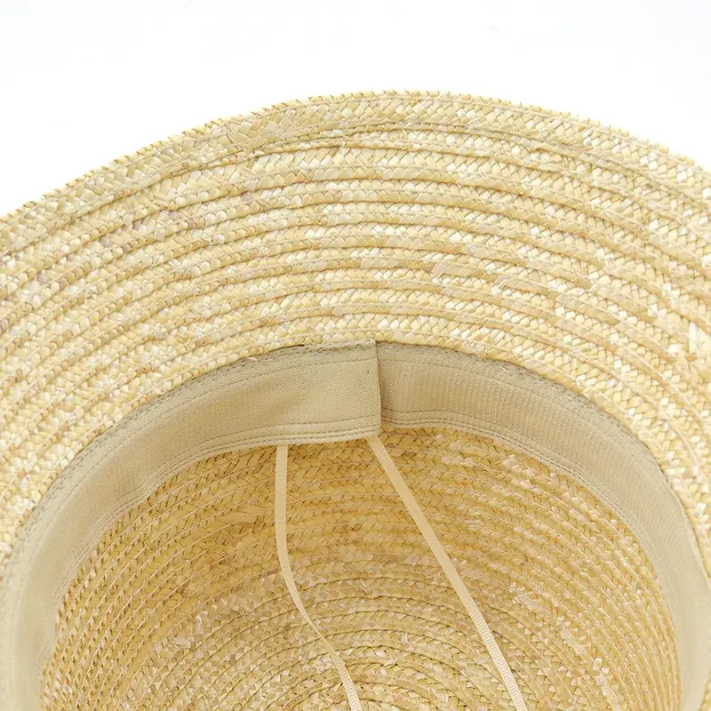 French Vintage Straw Hat Women's Summer Versatile Sun Protection Beach Vacation Bucket Hat Fashionable Lace Net Cap Accessories