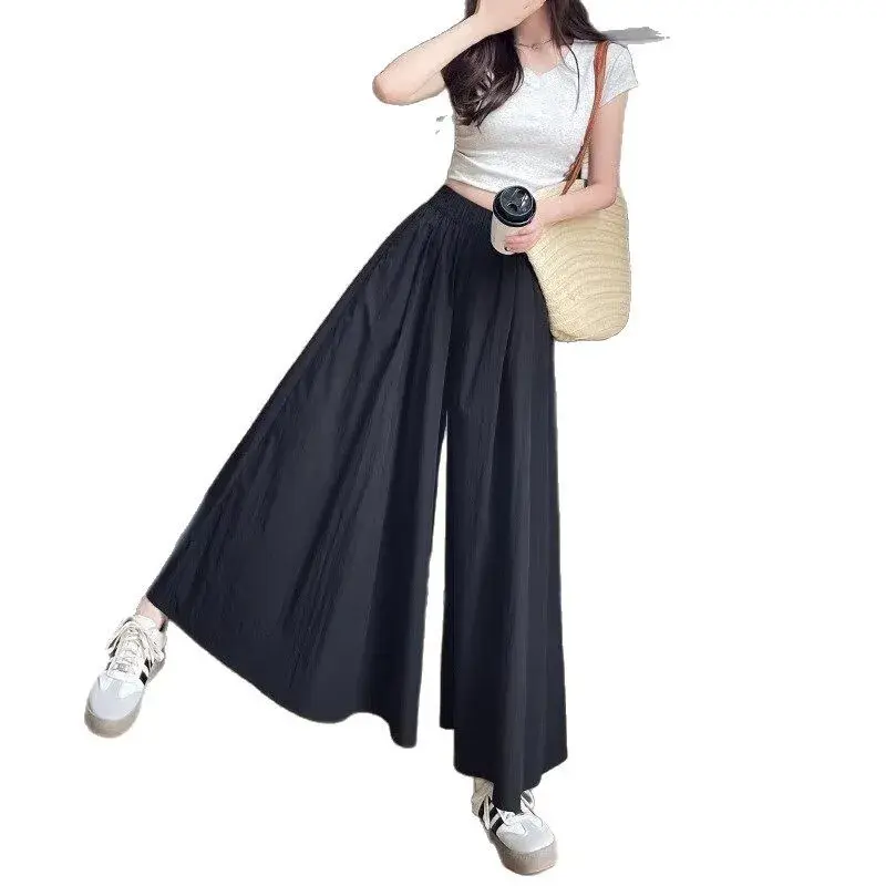 High Waist Long Skirt Pants Women's New Spring Summer Academic Style Yamamoto Wind Half Body Casual Wide Leg Pants