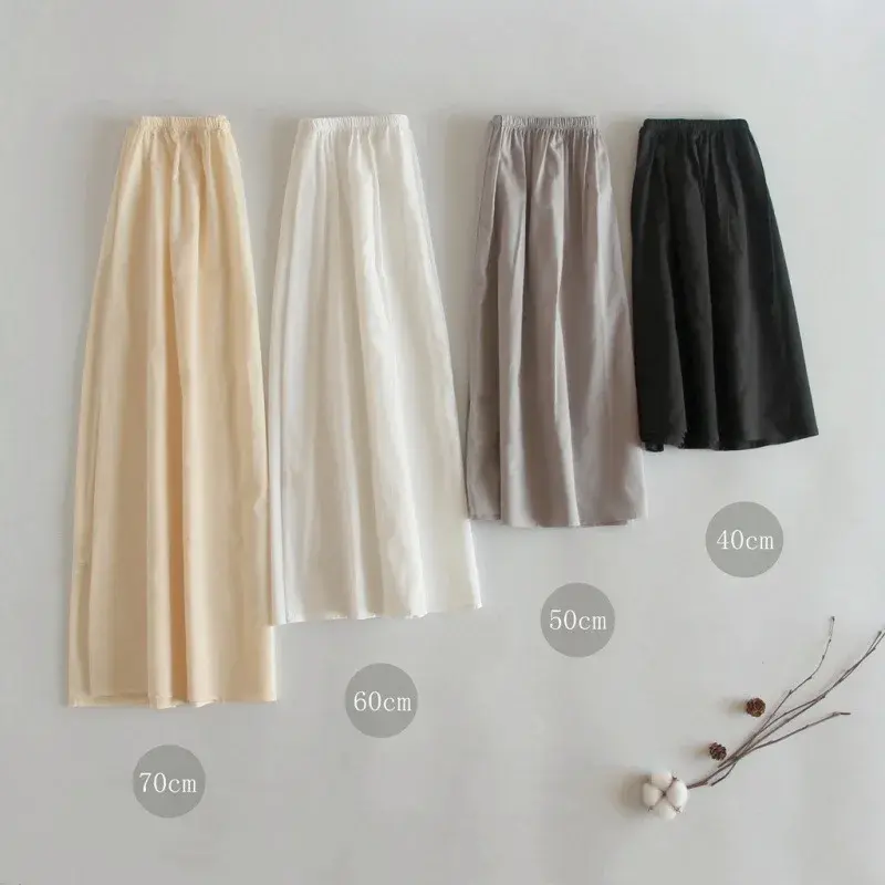 Pure Cotton Anti-Static Half Skirt Inner Lining for Safety And Modesty A- Line Silhouette No Decoration Made in China
