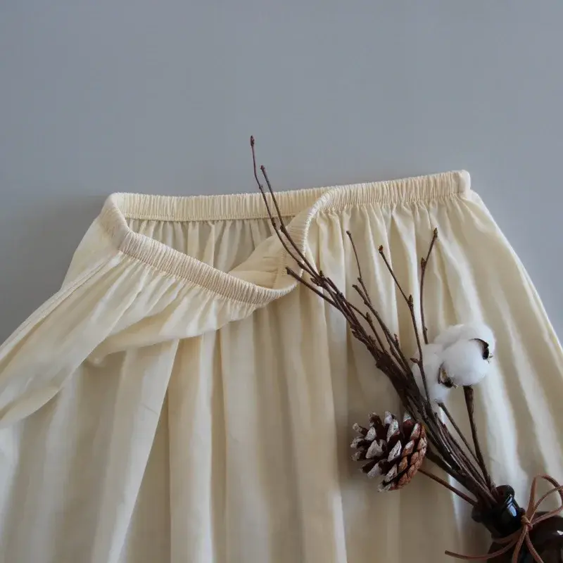 Pure Cotton Anti-Static Half Skirt Inner Lining for Safety And Modesty A- Line Silhouette No Decoration Made in China