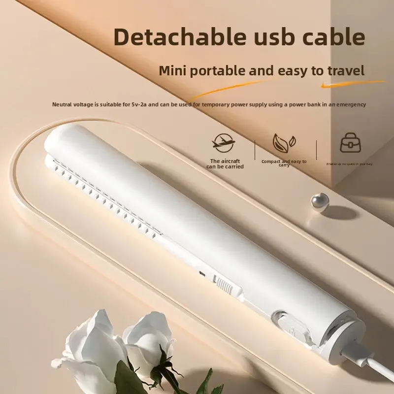 Mini Portable USB Hair Straightening And Curling Iron Women's Hair Styling Tool Student Dormitory Corn Rolling Electric Clamp