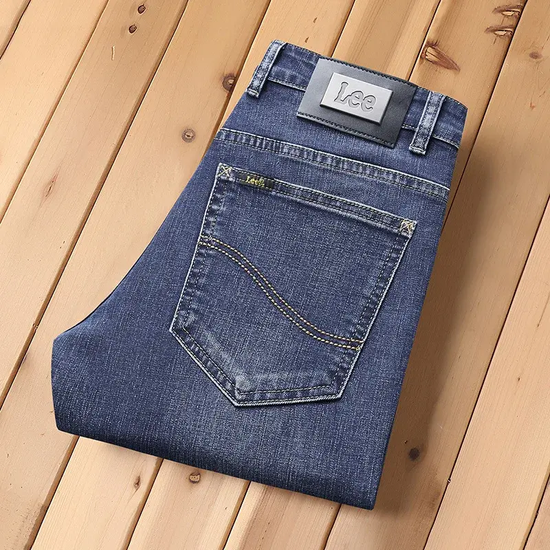Lee Dex Jeans Men's Autumn/winter New Loose-fit Straight-leg Versatile Mid-age Men's Wear Business Casual Long Pants