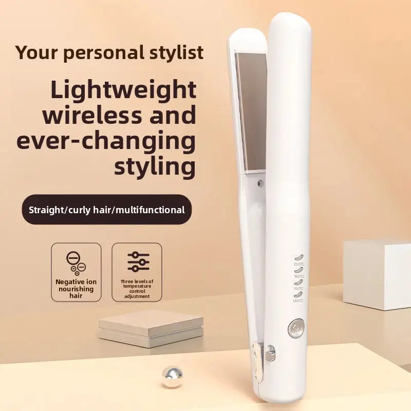 Portable Mini Wireless Hair Straightener And Curler Charger USB Dormitory Tool Hairdressing Salon Accessories China Origin
