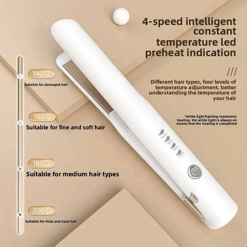 Portable Mini Wireless Hair Straightener And Curler Charger USB Dormitory Tool Hairdressing Salon Accessories China Origin