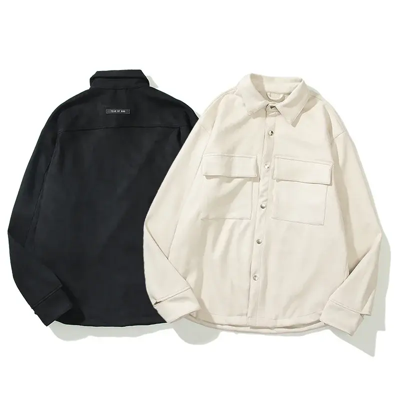 Fear God 6th Heavy Duty Single Item Workwear Chamois Leather Velvet Shirt Fog Men Women's Autumn/winter Jacket Trendy