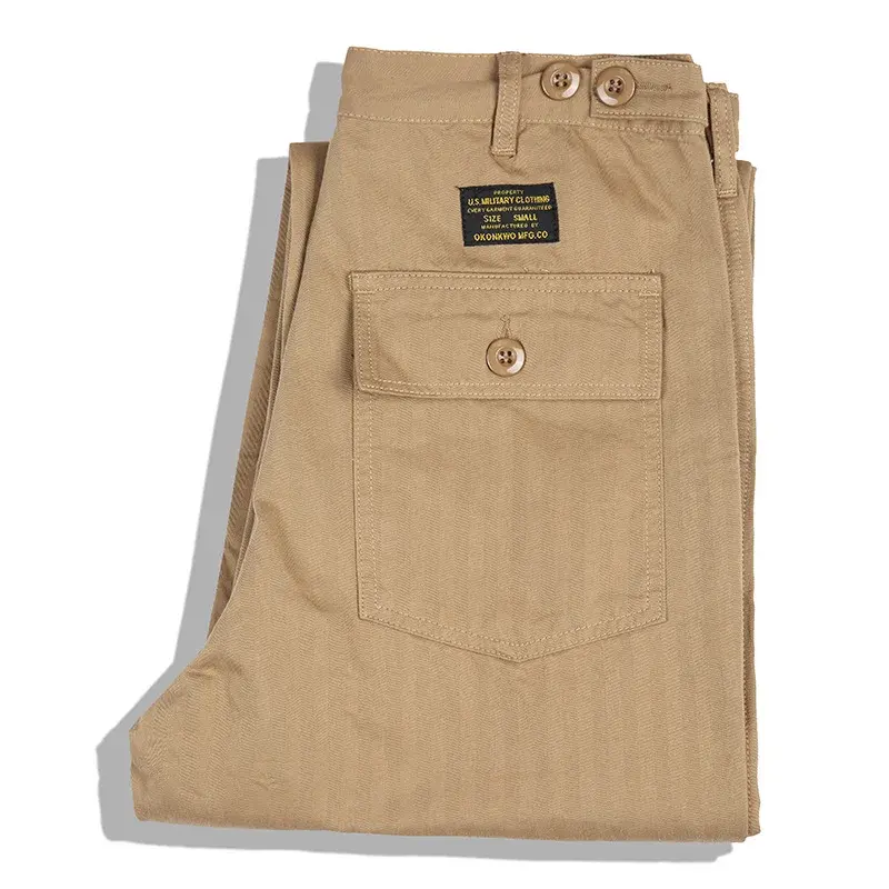 OKONKWO American Style Vintage Military Pants OG-107 Work Casual Pants People's Pattern Trousers Ame Kwo