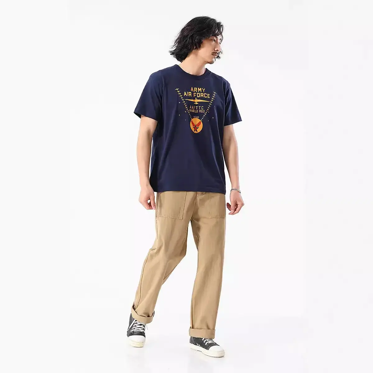 OKONKWO American Style Vintage Military Pants OG-107 Work Casual Pants People's Pattern Trousers Ame Kwo