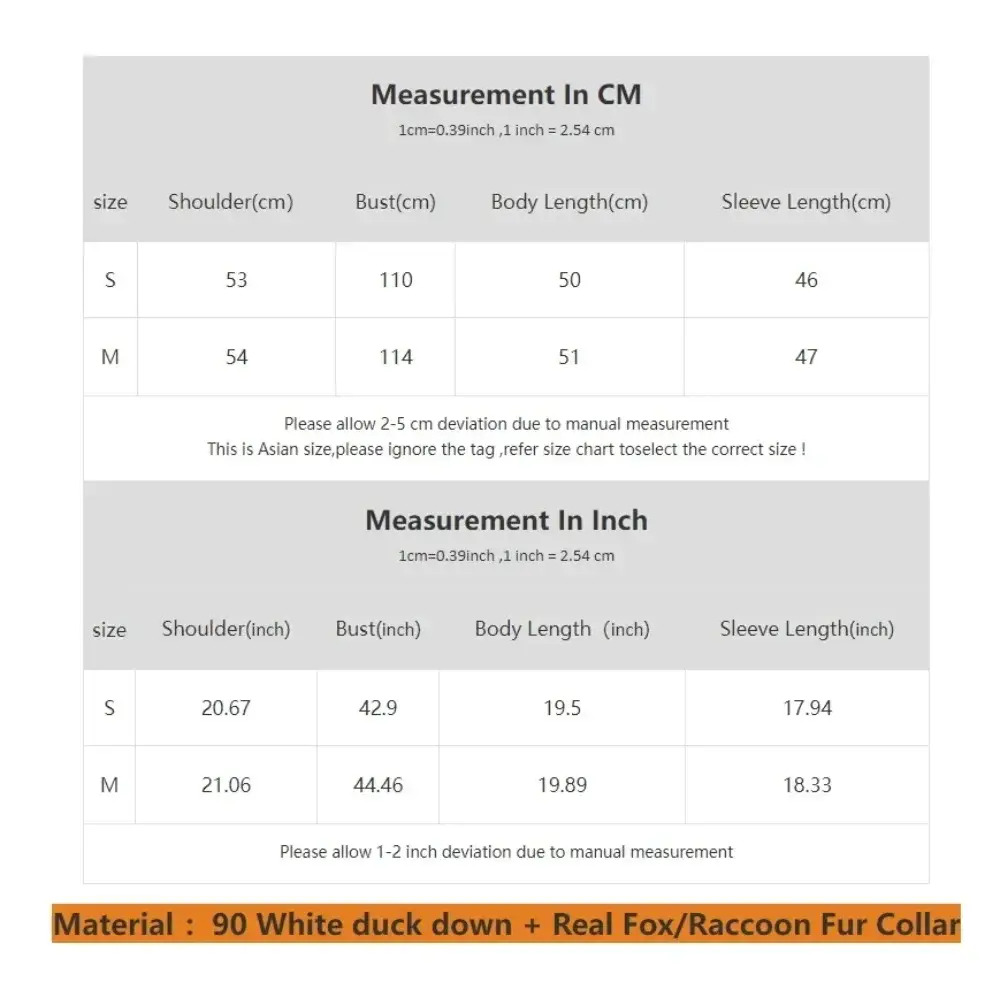 Real Raccoon Fox Fur Collar Coat Women Thick Warm Streetwear Casual Outerwear 2024 Winter Natural White Duck Down Jacket
