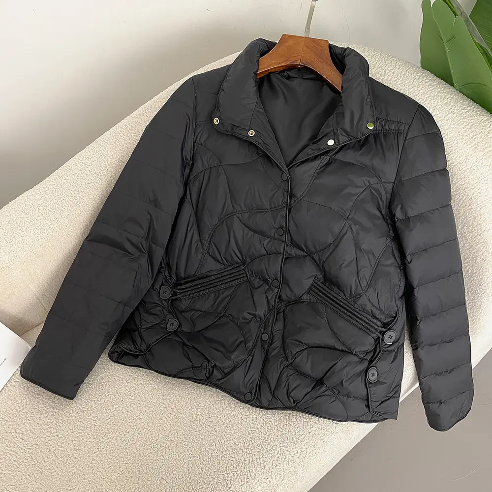 Down Jacket Women 2024 New Puffer Jacket Street Fashion Cold White Duck Down Coat Warm Female Clothing Casual