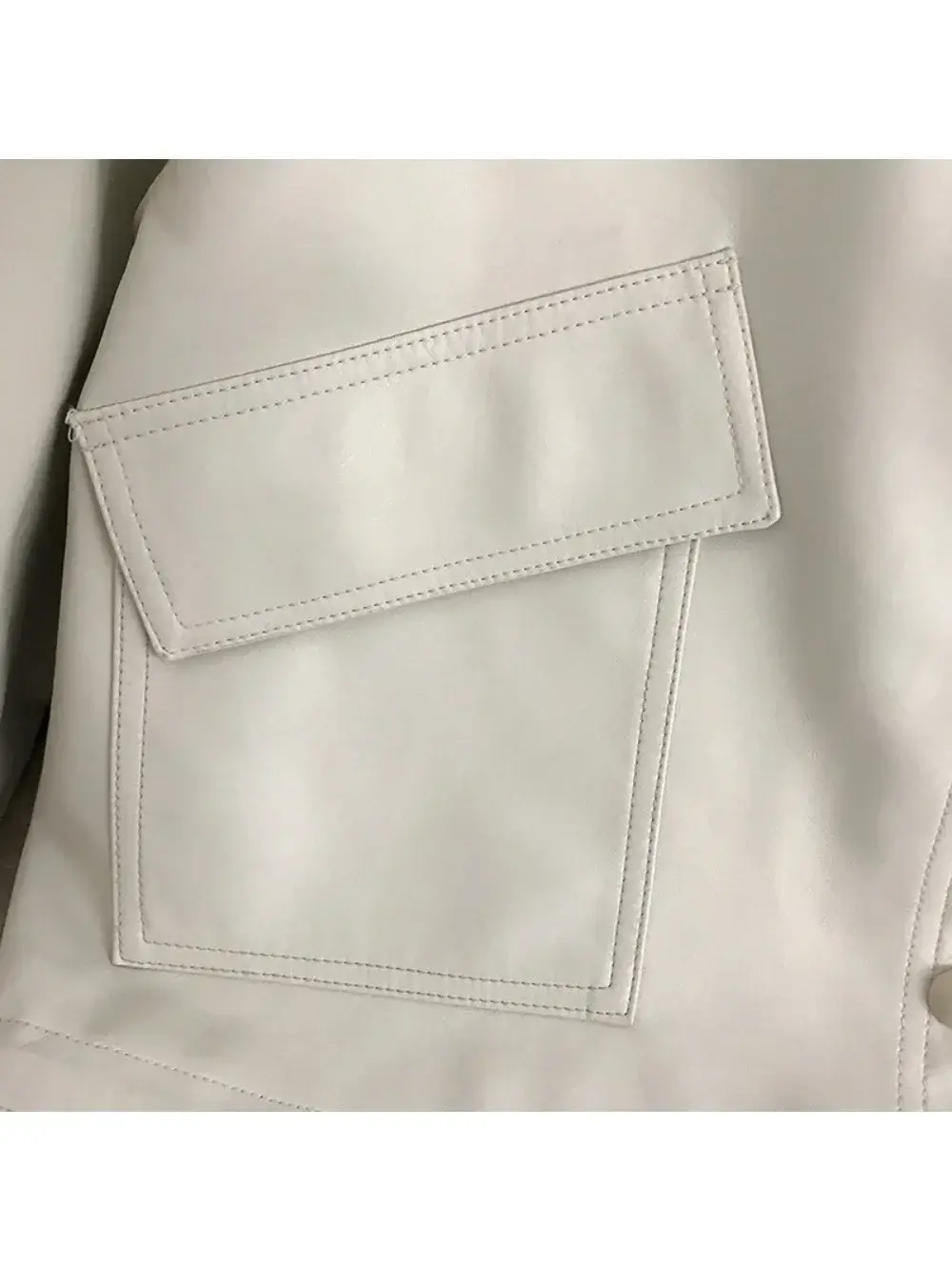 2024 Spring Faux Leather Jacket Women Streetwear Autumn Long Sleeve Short Coats Loose Warm Moto Biker Outwear American Style