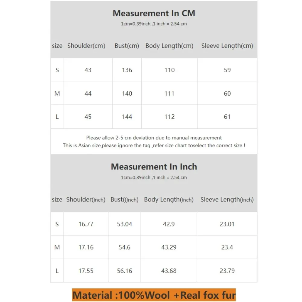 2024 Autumn Winter New Bathrobe Double-sided Cashmere Coat Women Fox Fur Cuffs Long Woolen Coat Real Fox Fur Jacket Female