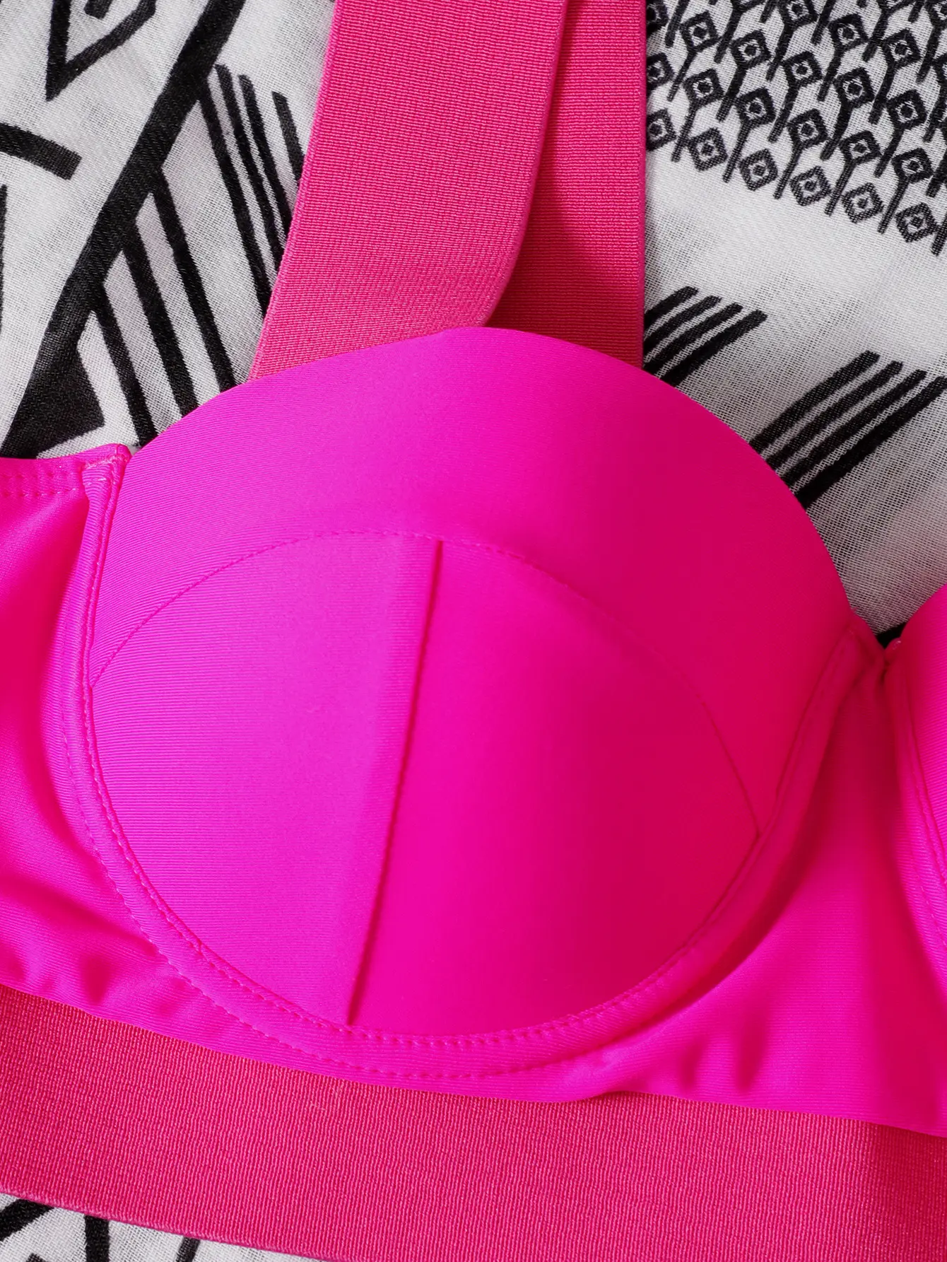 New Swimwear Steel-support Gather-up Women's Bikini Contrast Swimsuit