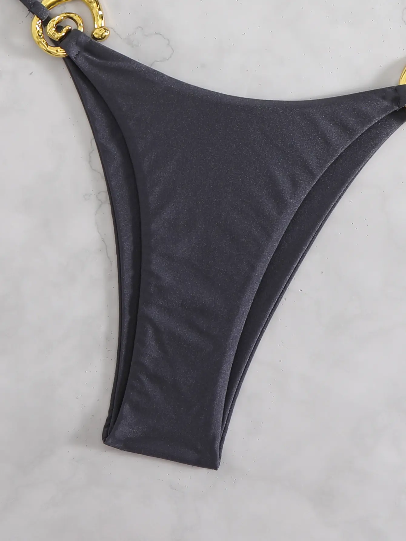 2025 new bikini with metal ring auxiliary conch split swimsuit beach swimsuit