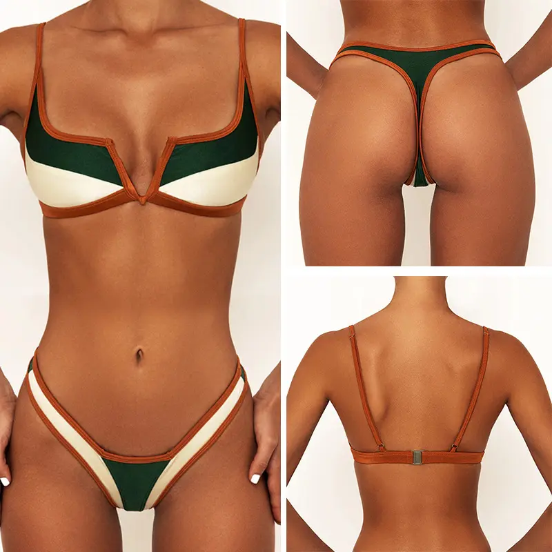 New split swimsuit bikini women's beach swimsuit