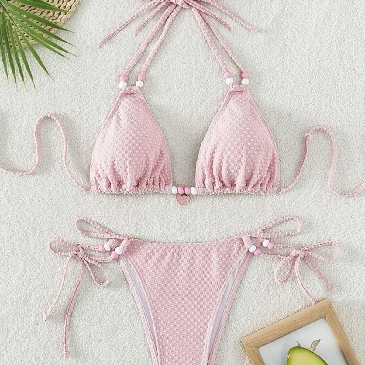 New Sexy Bikini Solid Color Accessories Women's Swimsuit