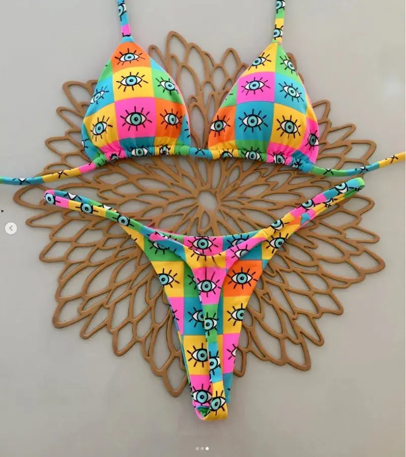 New Style Split Triangle Bikini Sexy Brazil Swimsuit Women's Beach Vacation