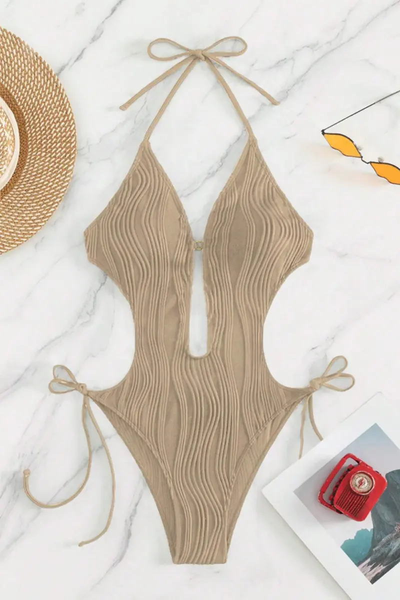 New European and American One-piece Swimsuit Sexy Backless High Waist Women One-piece Swimsuit