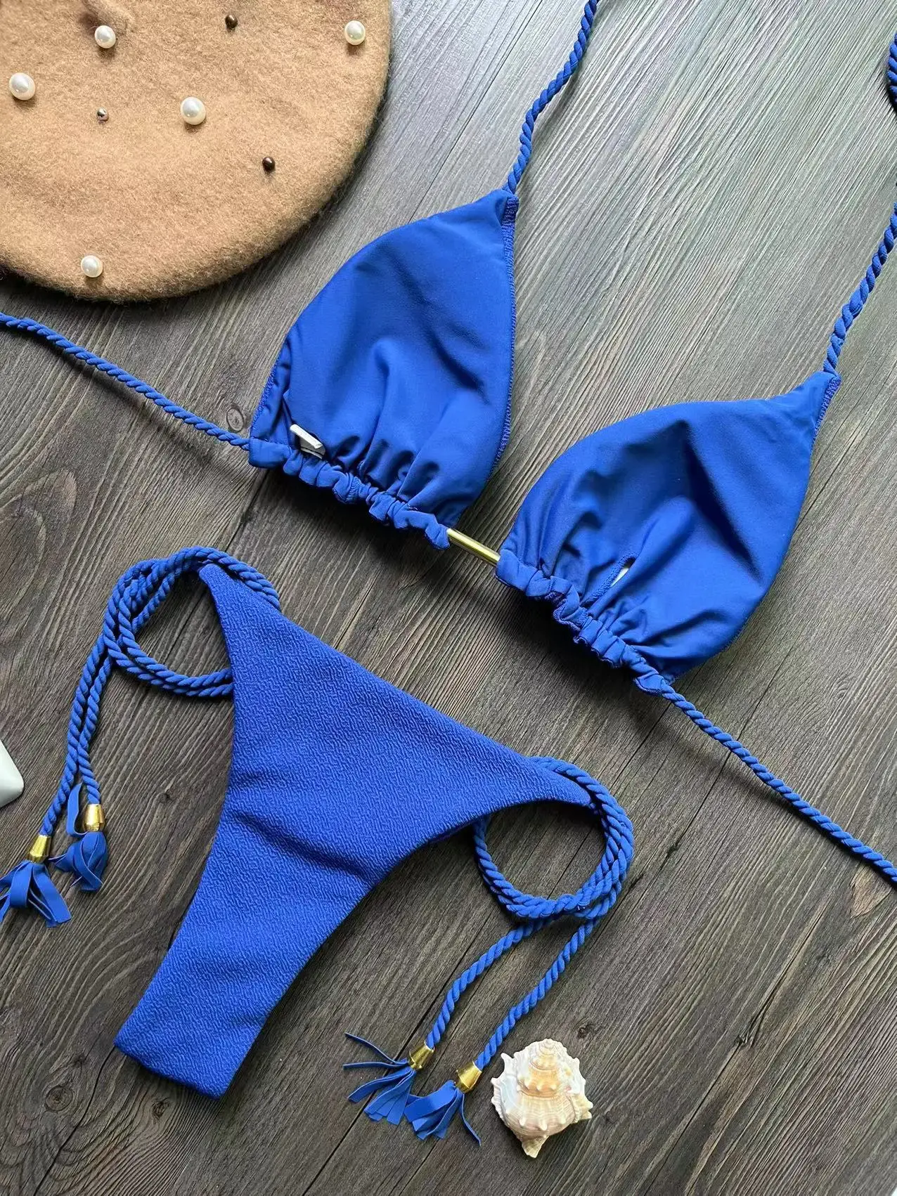2024 Sexy Strap Bikini Women suit, 2 Piece Set Swimsuit, Brazilian Swimsuit Triangle, Push-up
