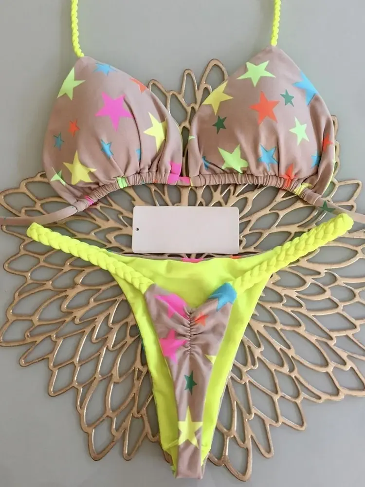 2024 sexy women bikini, brazilian triangle bikini, push-up swimsuit, beach bikini
