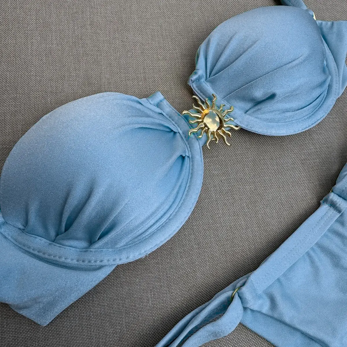Three-Piece Swimsuit 2025 New Bikini Sexy Solid Color Split Women's Swimwear for Women