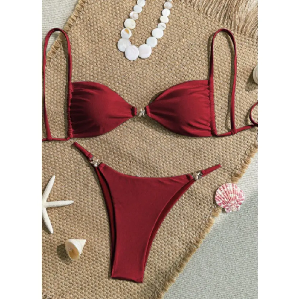 New strap strap tether bikini women's beach beach spa swimsuit