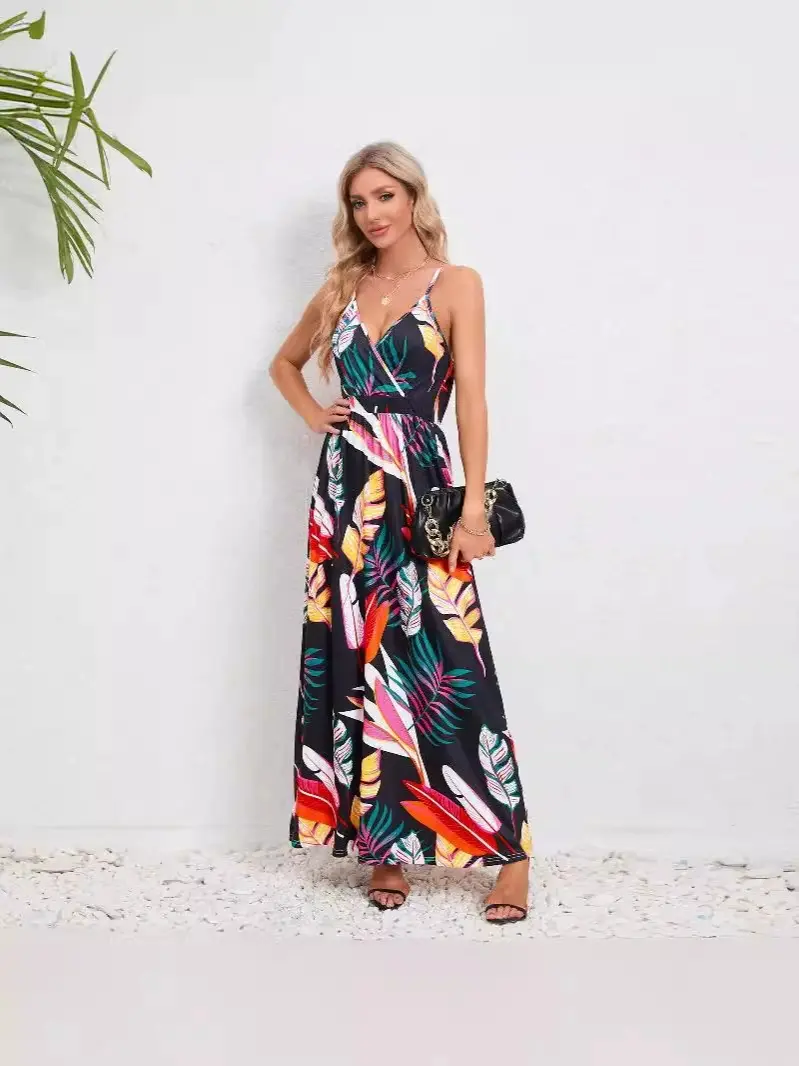 2025 summer women's fashion sexy camisole backless slim-fit dress versatile