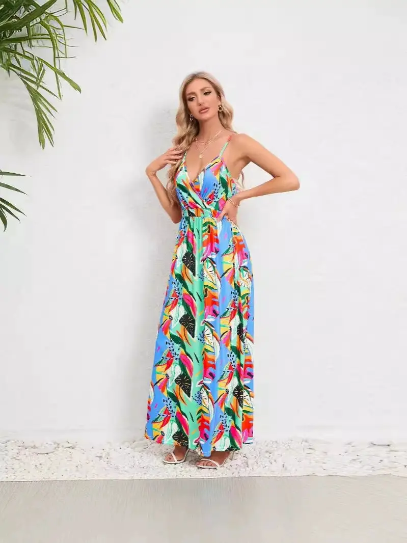 2025 summer women's fashion sexy camisole backless slim-fit dress versatile