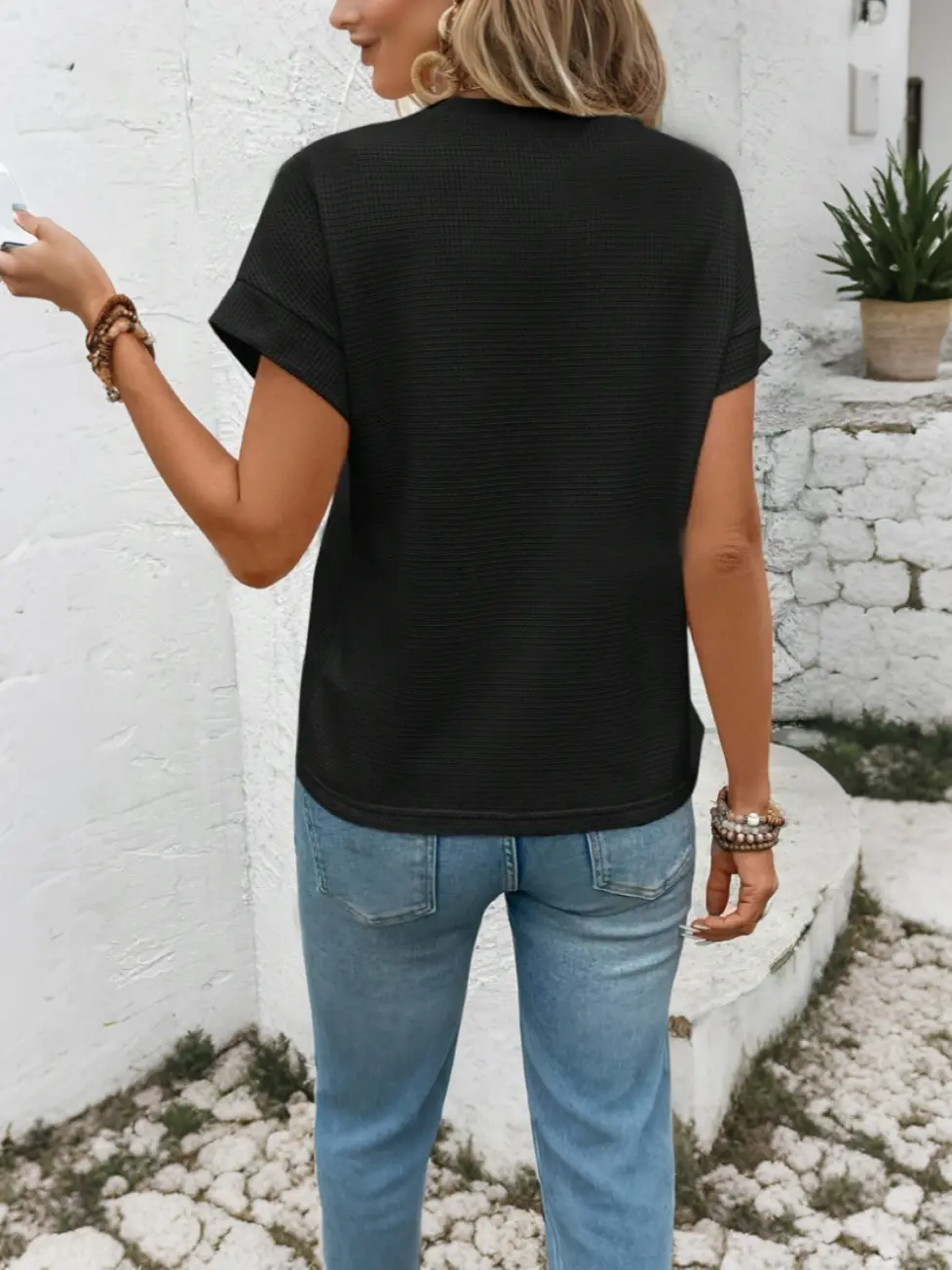 2025 New Top Short Sleeve Women's Round Neck Comfortable Casual T-Shirt Popular Women's Top