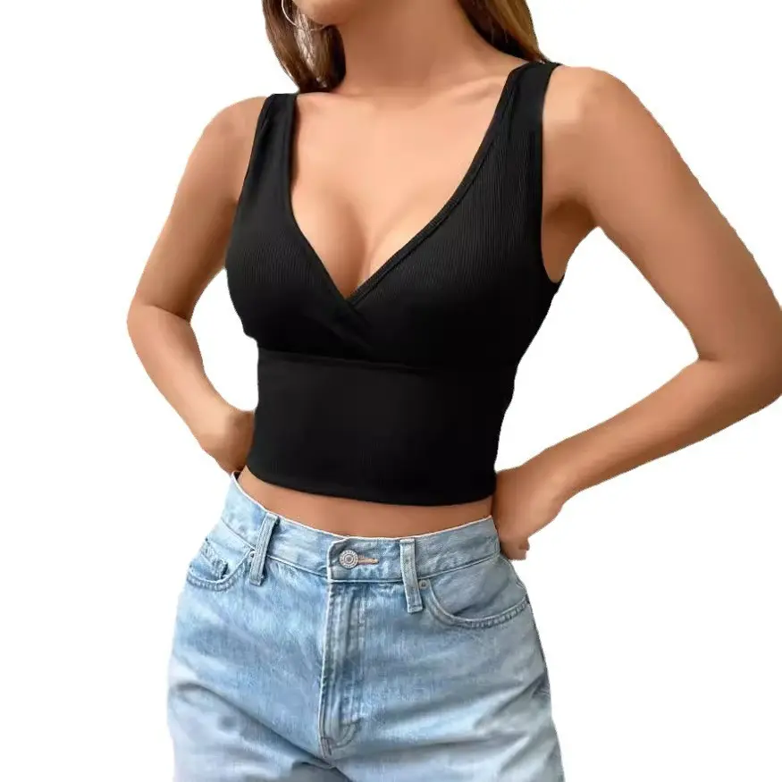 Sexy Pure Desire Sling European and American Women's Halter Vest backless Hot Girl Bottoming Top