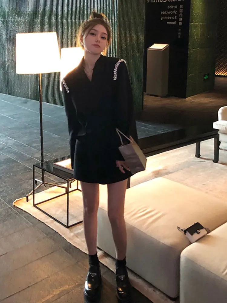LANMREM Casual Blazer For Women Notched Long Sleeves Solid Color Single Button Fashion Coat 2025 Spring New Clothing CP2779