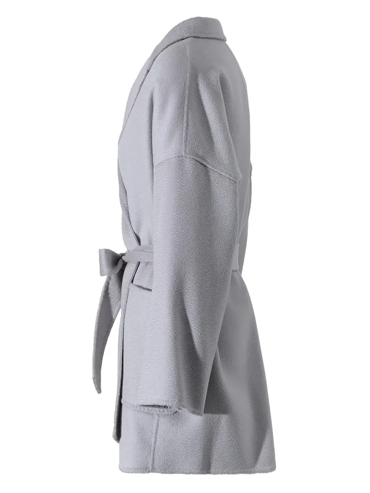 LANMREM Women Luxury Double-sided Woolen Coat Long Sleeve Solid Color Cardigan Cashmere Soft Coats Female 2025 Spring New 2W402
