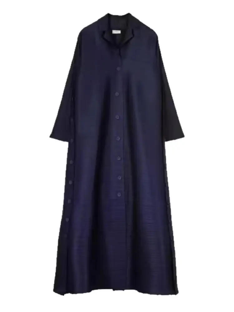 LANMREM Fold Robe 2025 Summer New Angora Red Long Cardigan Buckle Design Loose Causal Lightweight Trench Coat Women 2DB3114