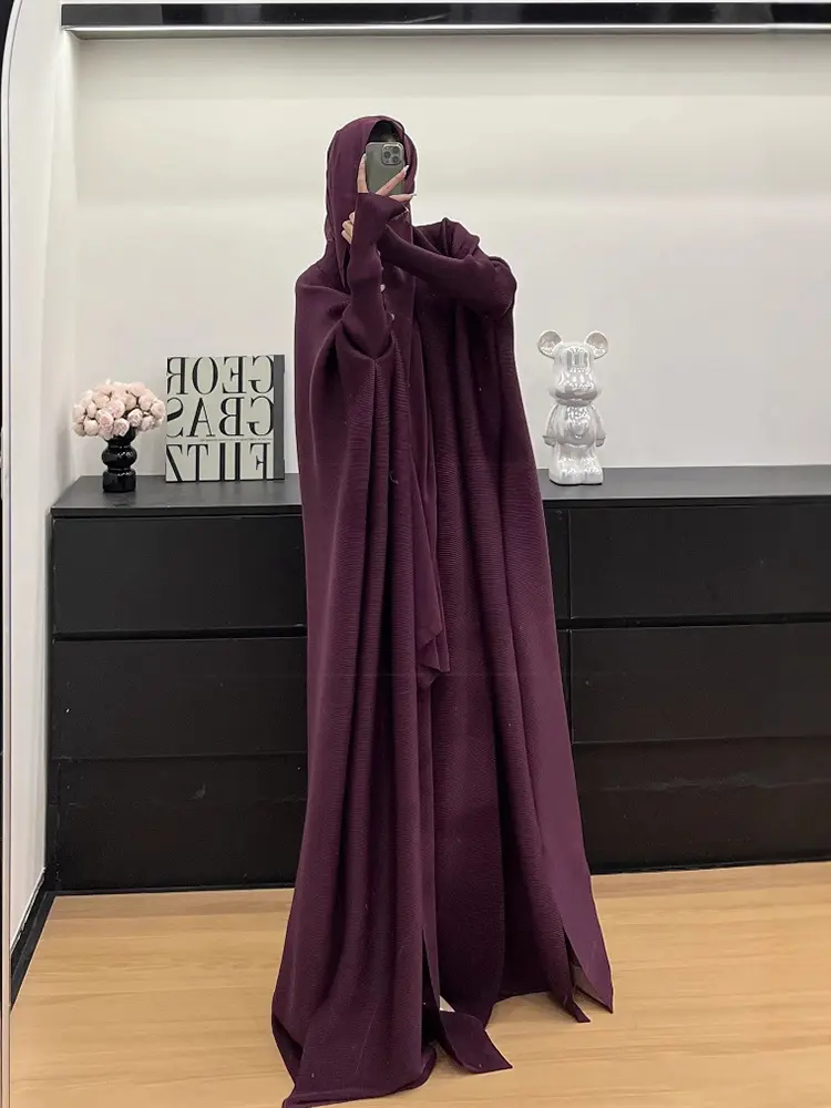LANMREM Women's 2025 New Pleated Trench Coat Solid Color Long Robe Button Design Bat Sleeve Loose Bandage Cardigan Jacket DB2932