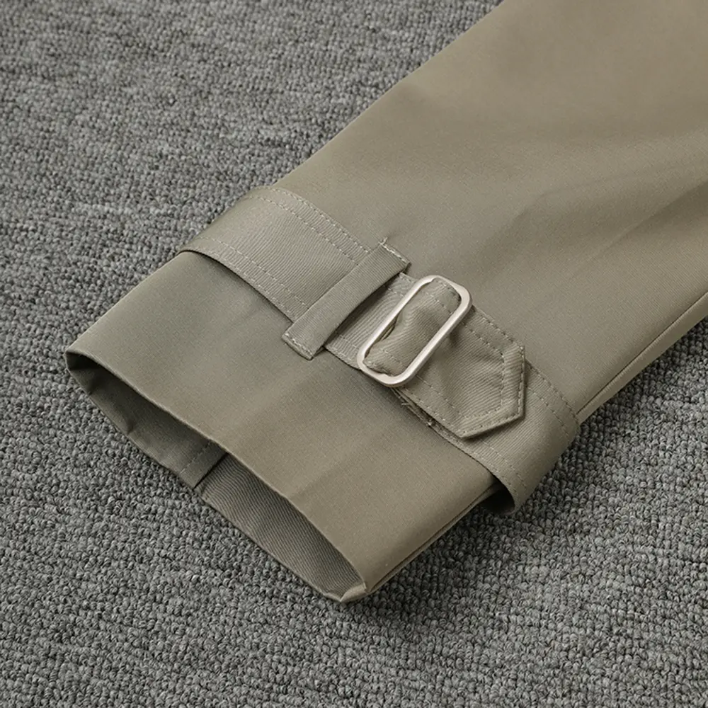 LANMREM Colorblock Spliced Design Women's Trench Coat Loose Single Breasted Koraen Chic Windbreaker With Belt 2025 New 26D8105