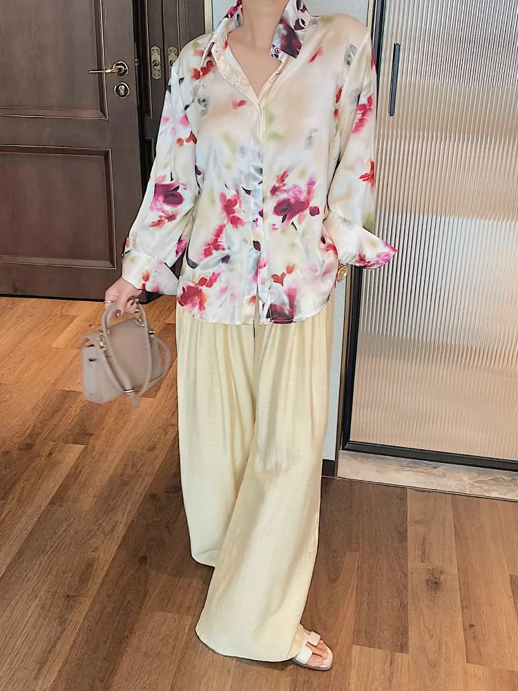 LANMREM Elastic High Waist Linen Wide Leg Pants For Women Loose 2025 Summer New Straight Tube Hanging Casual Trousers 2DB3189