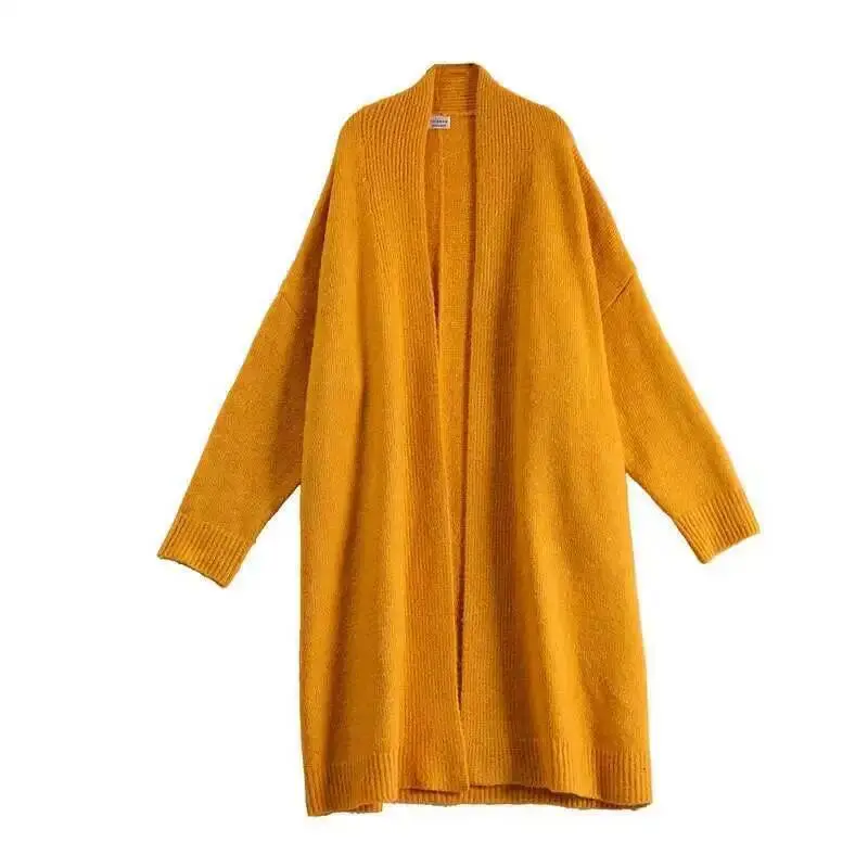 LANMREM 2025 New autumn Fashion Women Clothes Scarf Collar Lantern Sleeves Pocket Loose Knits Cardigan WJ82604