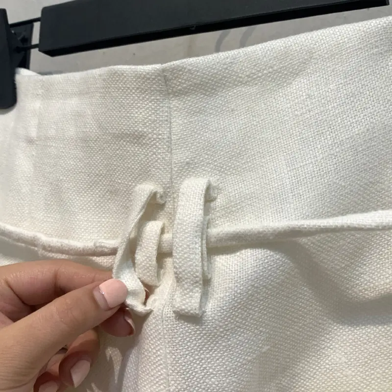 LANMREM Loose Fit Elegant High Waist Tie Design Women's Wide Leg Pants Casual High Quality Long Trousers 2025 Chic New 2DB3855
