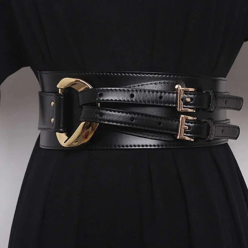 LANMREM Fashion PU Leather Belt Irregular Cowhide Waist Women's Decorative Suit Dress Sweater Waist Belts 2025 New 2DB1870