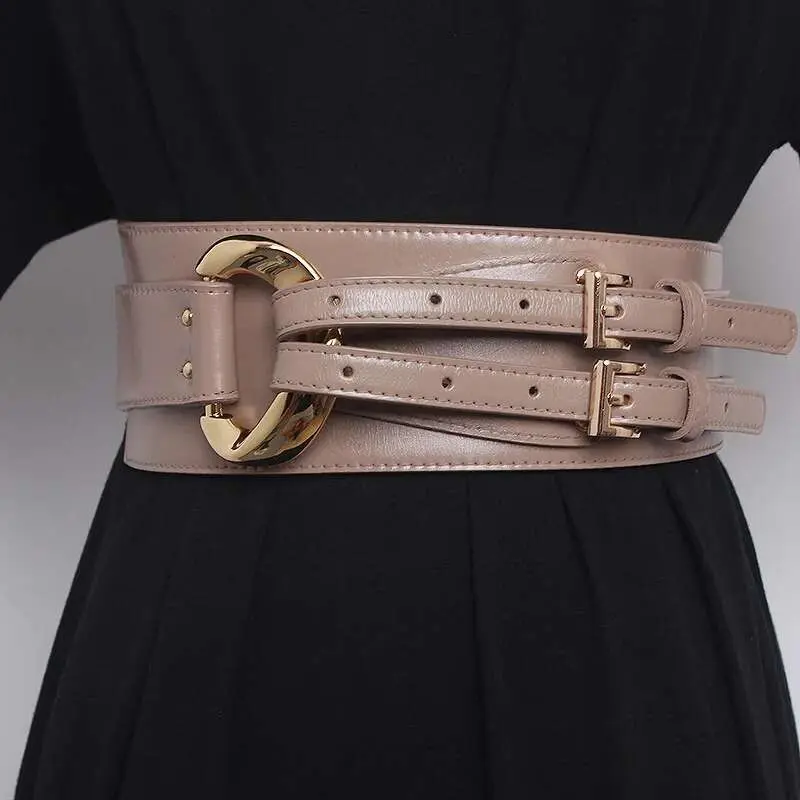LANMREM Fashion PU Leather Belt Irregular Cowhide Waist Women's Decorative Suit Dress Sweater Waist Belts 2025 New 2DB1870