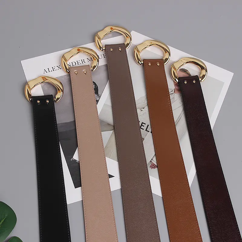 LANMREM Fashion PU Leather Belt Irregular Cowhide Waist Women's Decorative Suit Dress Sweater Waist Belts 2025 New 2DB1870